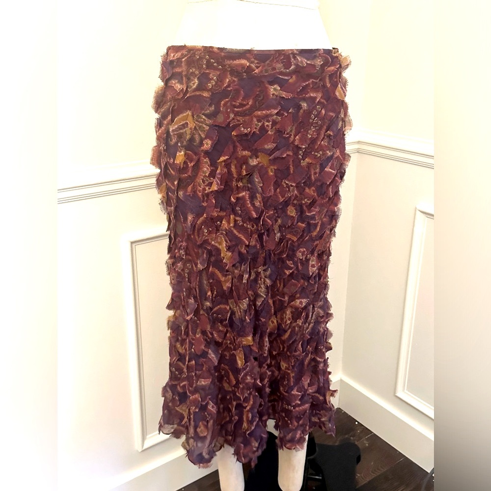 Ralph Lauren silk ruffle skirt